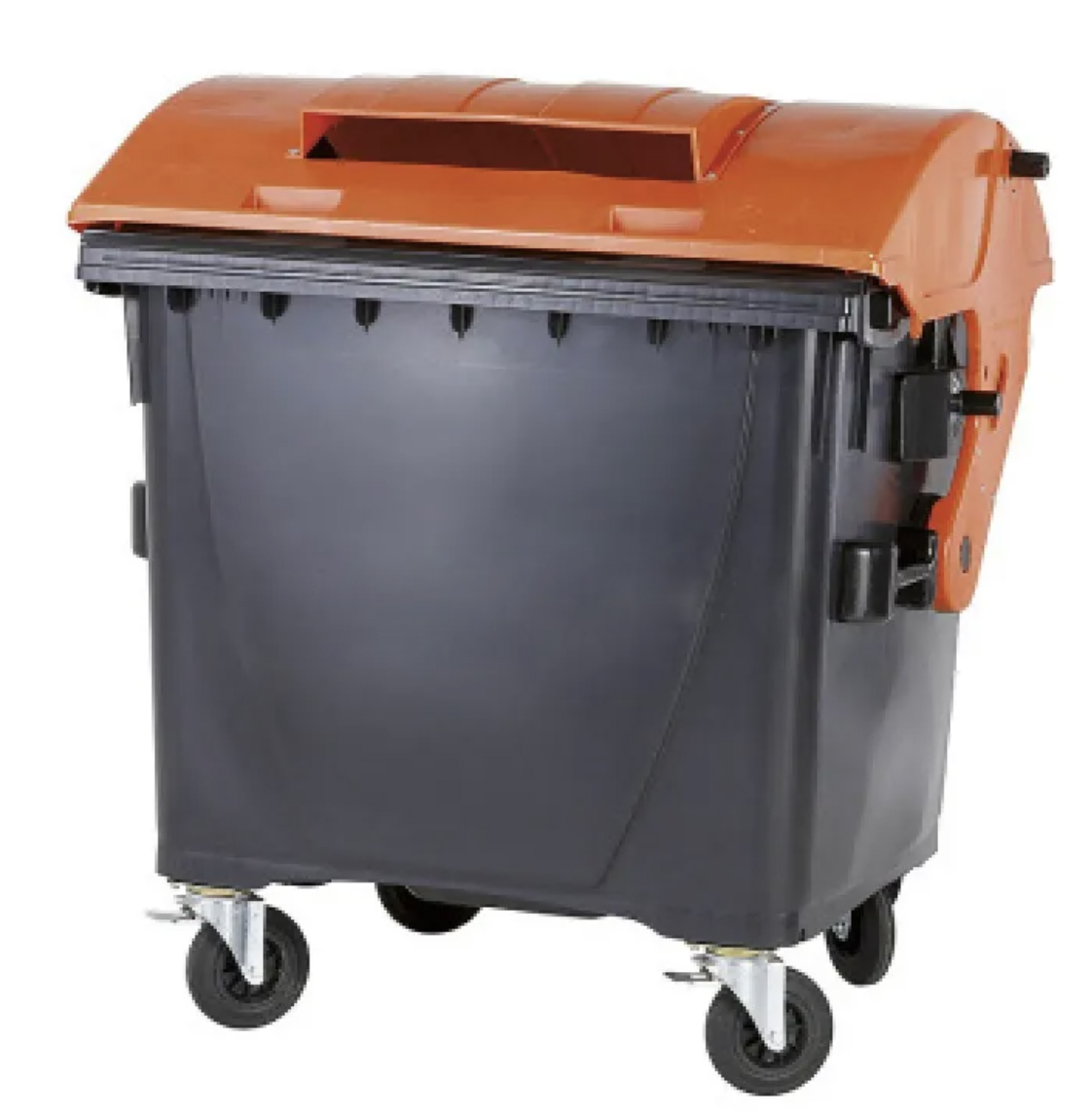Eurocontainer din plastic  1100L  capac rotund  inchizatoare pentru capac - colectare ambalaje- Transport Inclus